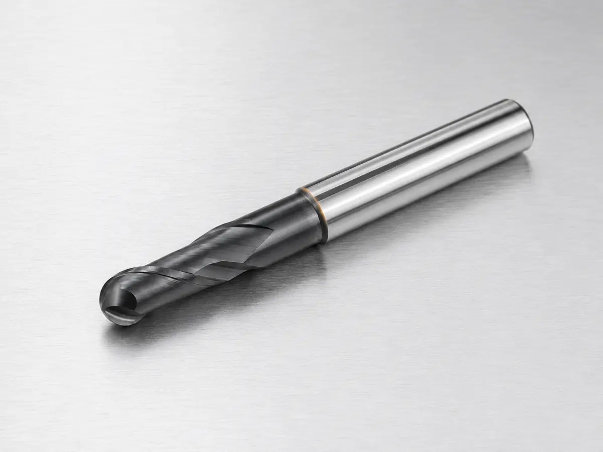 Dark coated two-flute ball-nose end mill